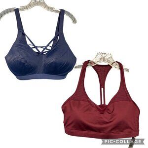 NWT Victoria's Secret Navy Blue & Burgundy Sports Bra Duo